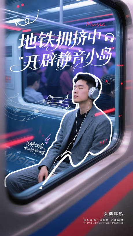 源文件下載【享設(shè)計(jì)】搜索編號(hào)：99690032156181463【耳機(jī)營(yíng)銷海報(bào)】
