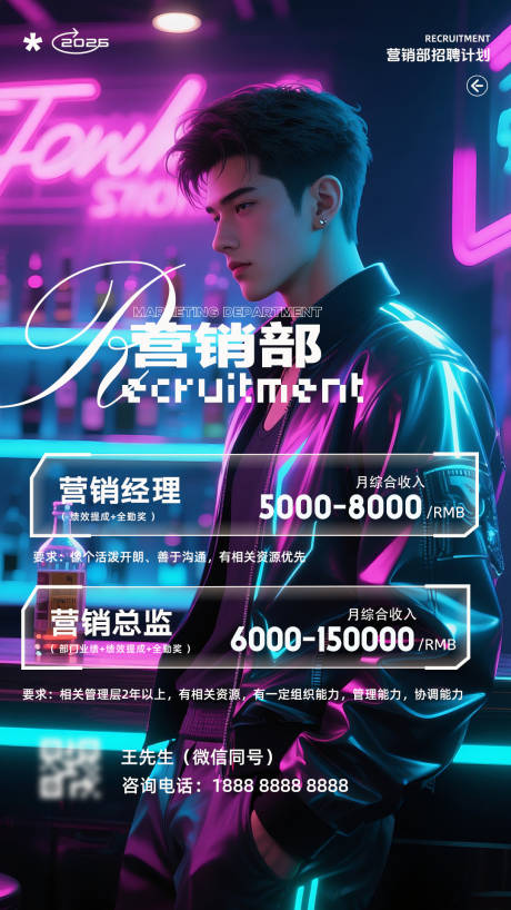 源文件下载【夜店招聘海报】编号：70650031904019413