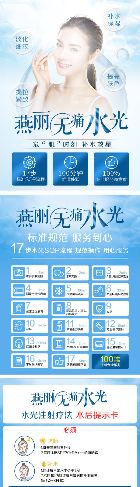 源文件下載【無痛水光海報流程術后長圖】編號：89100031690607939