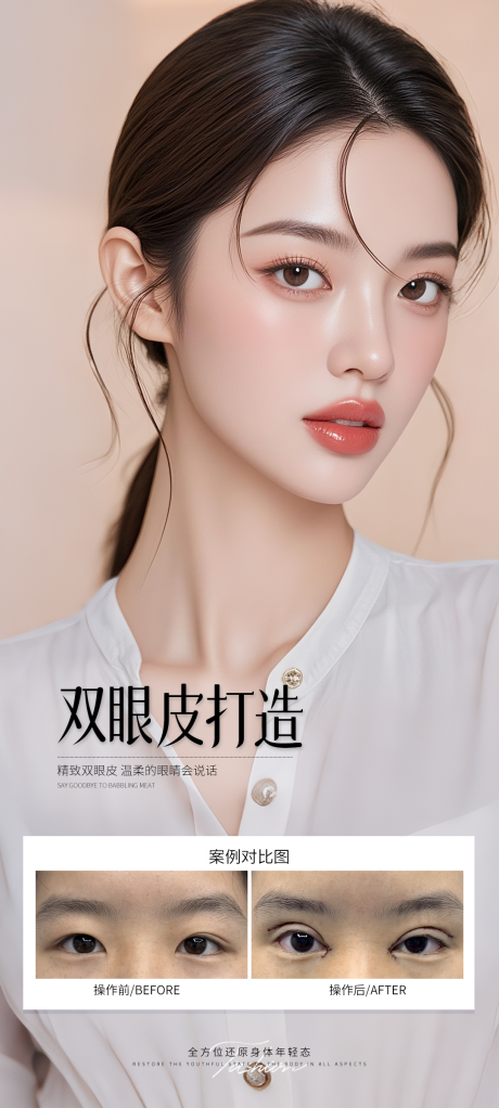 源文件下載【雙眼皮打造案例海報】編號：99090032059144302