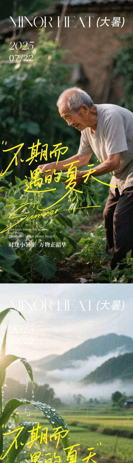 源文件下载【大暑节气海报】编号：34160031904258260
