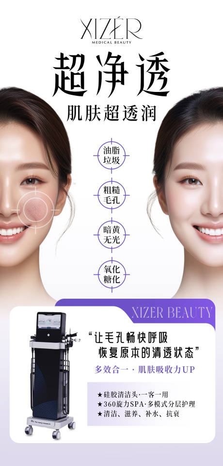 源文件下载【医美皮肤清洁项目海报】编号：87120031784868751