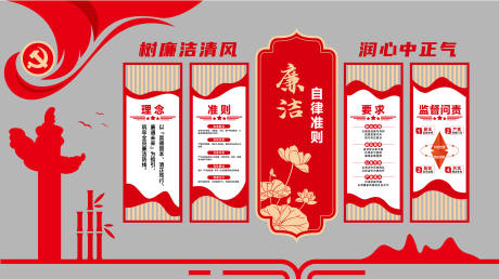 源文件下載【廉潔文化墻】編號：96360031818292448