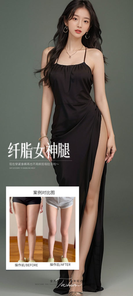 源文件下载【纤脂女神腿案例海报】编号：63080032158586058