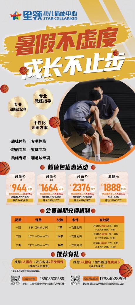源文件下载【享设计】搜索编号：32460032258525518【暑期篮球运动班海报】