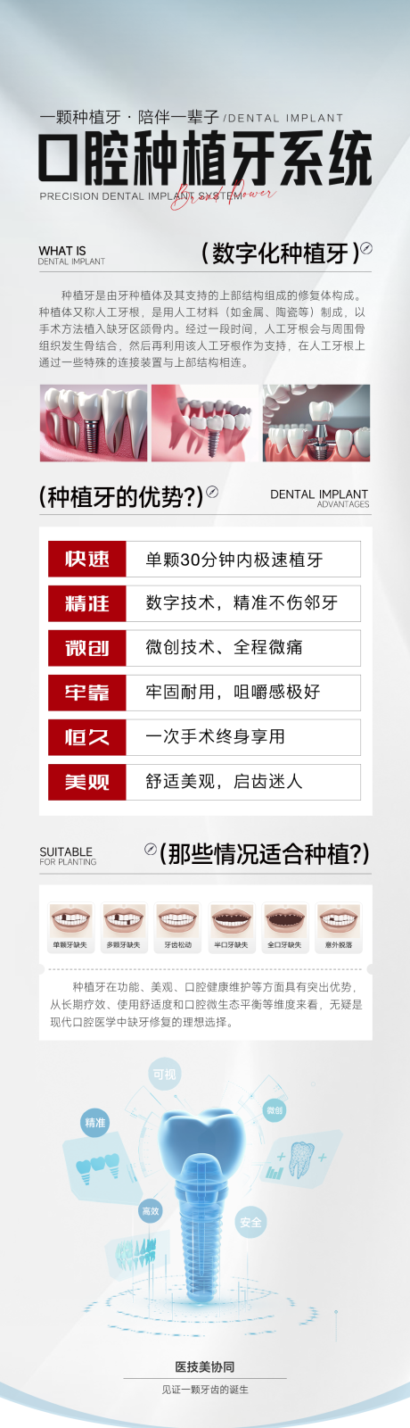 源文件下載【口腔門診種植牙科普海報長圖】編號：49250032258088730