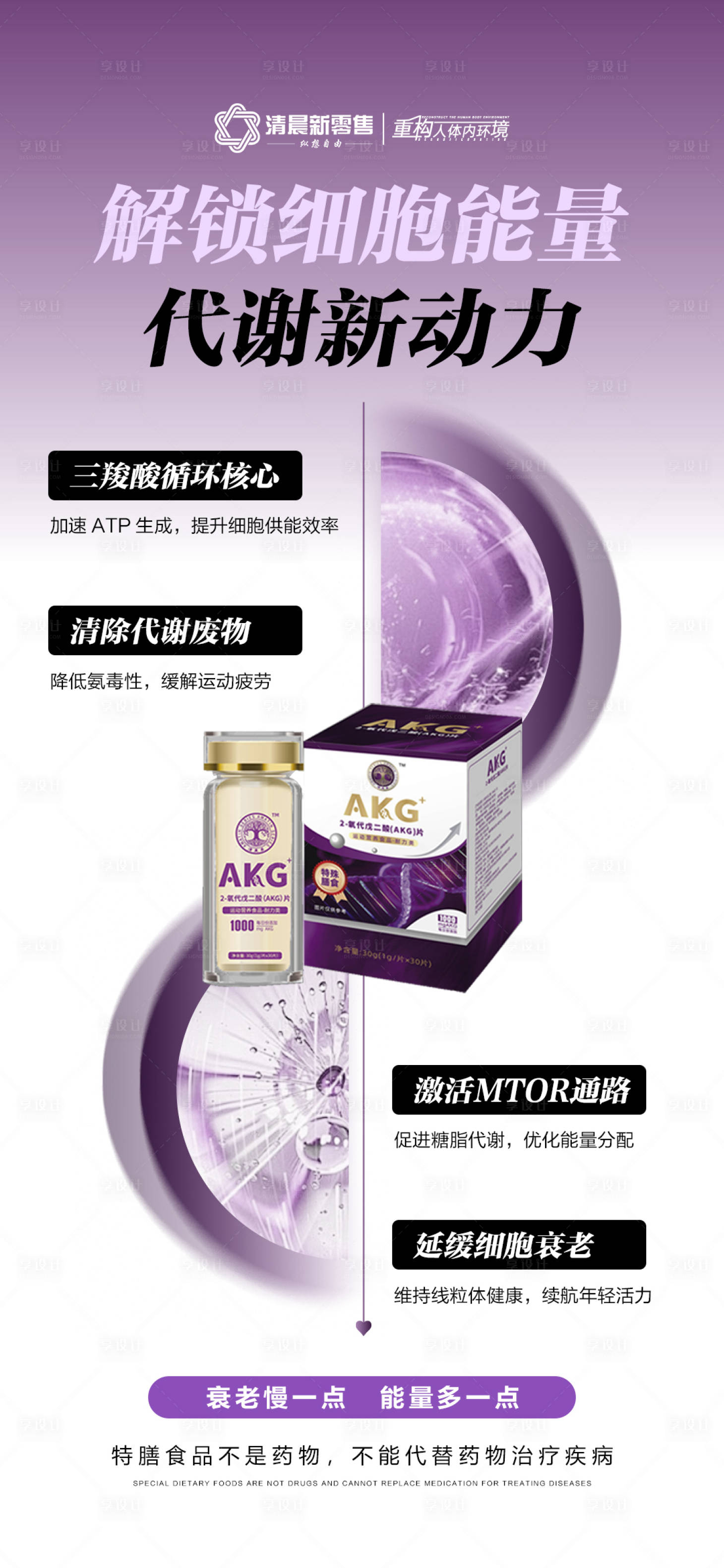 源文件下载【享设计】搜索编号：25030032170031154【紫色产品功效海报】