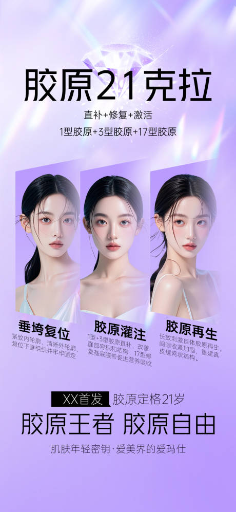 源文件下载【医美胶原蛋白项目海报】编号：32010031769048234