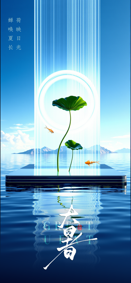 源文件下載【大暑小暑處暑節(jié)氣節(jié)日海報(bào)】編號(hào)：32480031871737903