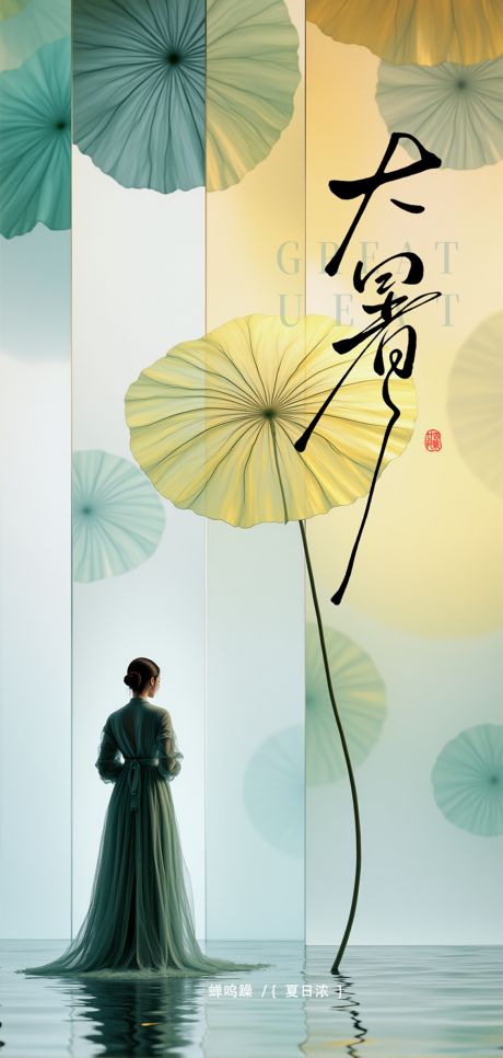 源文件下载【大暑小暑处暑节气节日海报】编号：24880031929406318