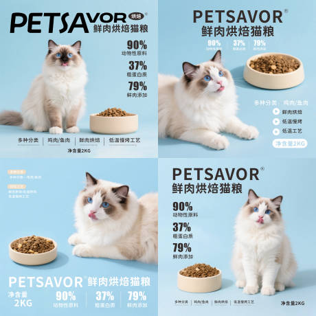 源文件下載【享設(shè)計】搜索編號：35910031718915927【布偶貓 貓糧海報】
