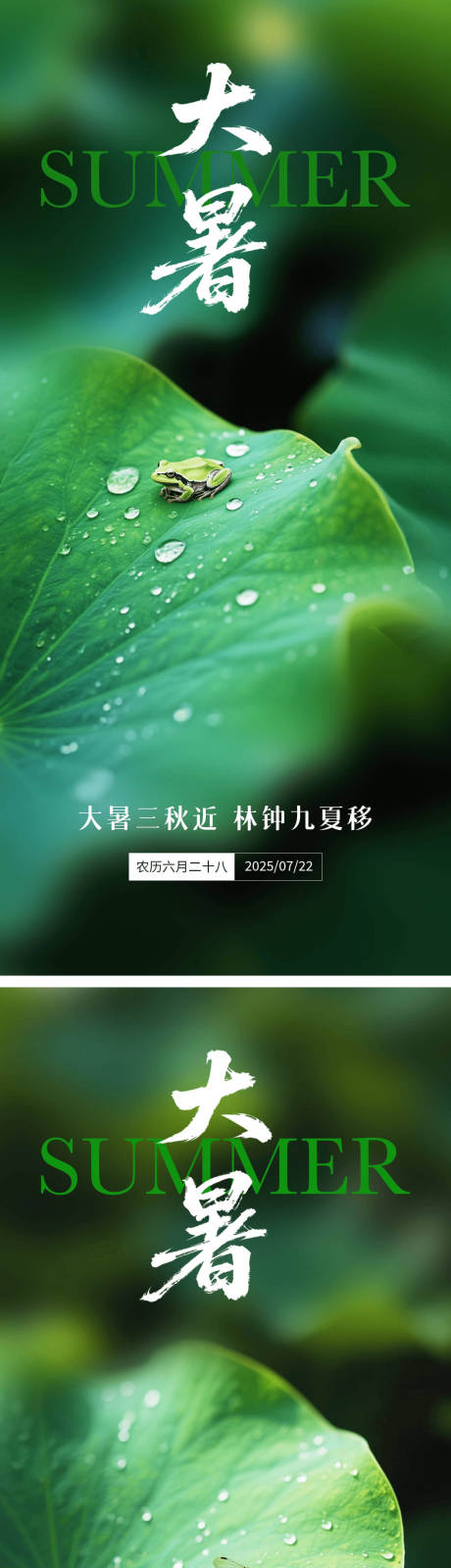 源文件下载【大暑节气系列海报】编号：21470031949488611