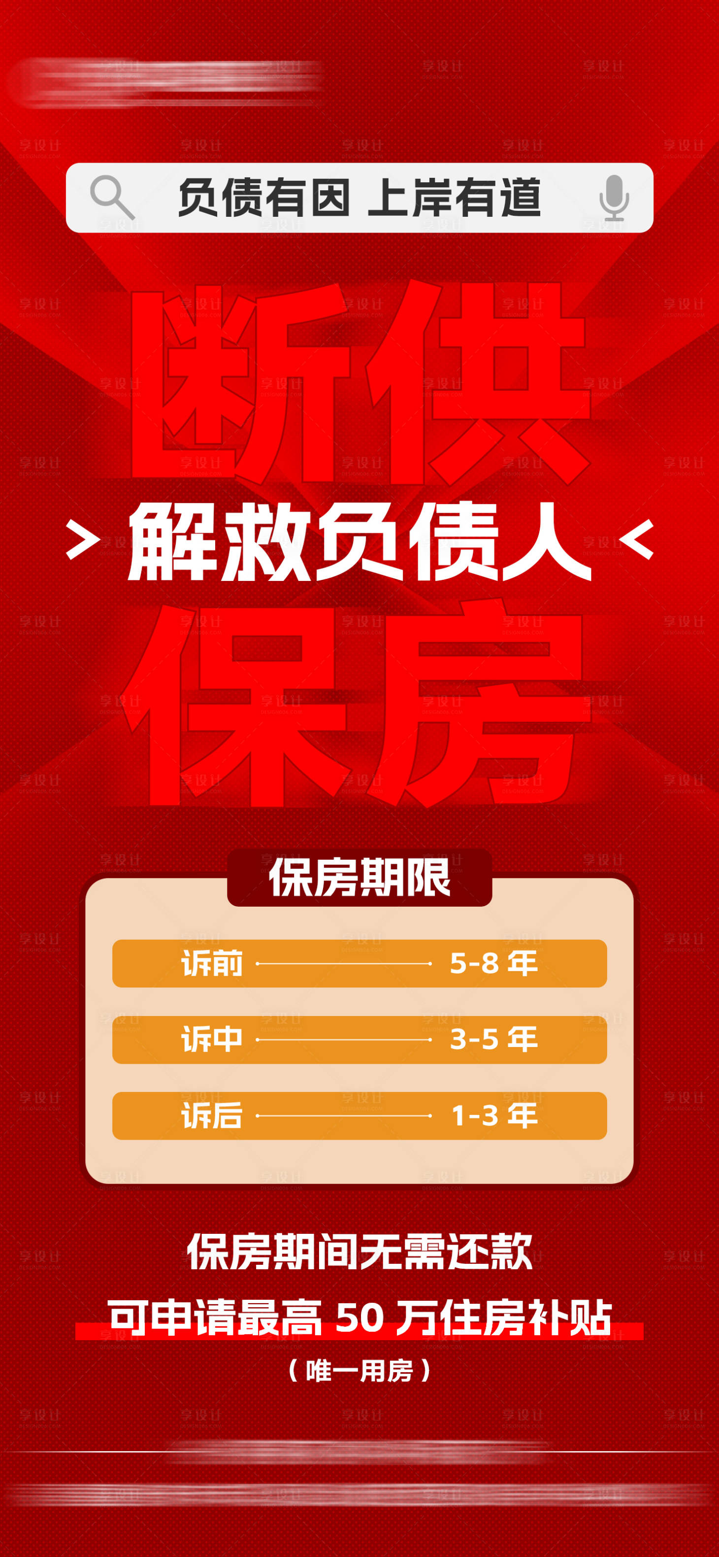 源文件下载【享设计】搜索编号：60430031804569274【金融断供保房单图】
