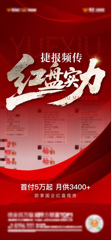 源文件下載【地產熱銷紅金海報】編號：39230032024827118