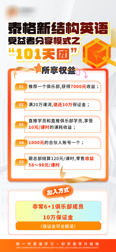 源文件下载【英语教育权益卡项海报】编号：88820031959493753