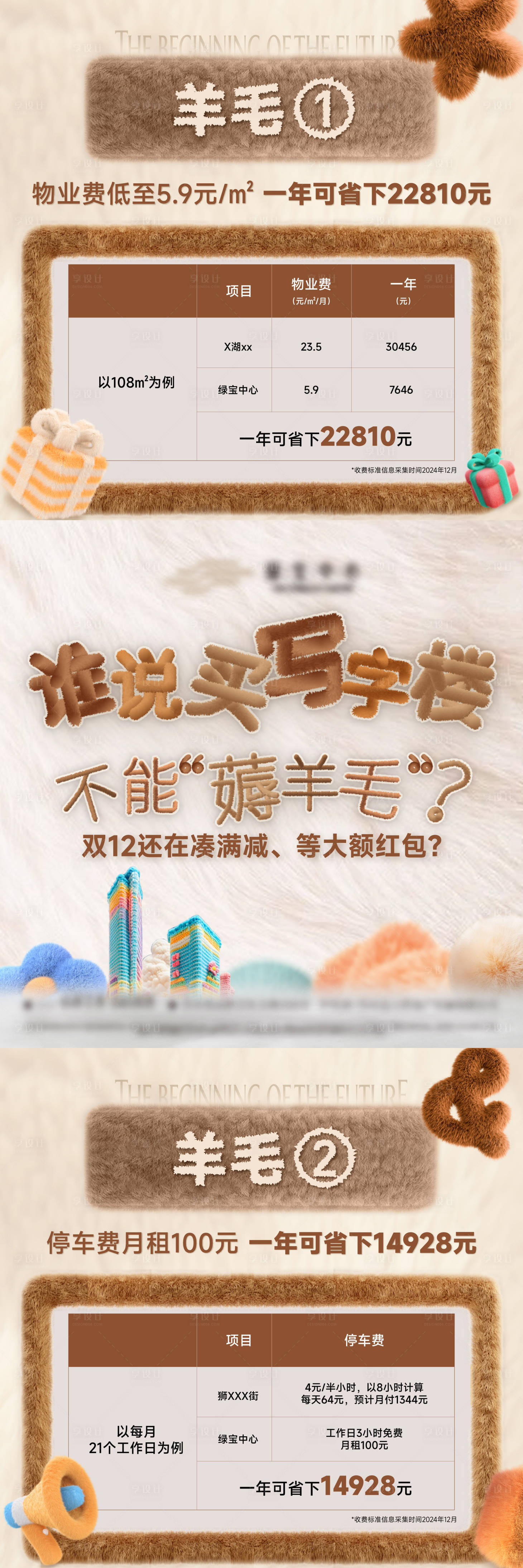 源文件下载【享设计】搜索编号：61090032149056024【房地产薅羊毛毛绒三宫格海报】
