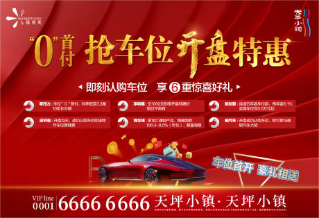 源文件下载【车位开盘活动背景板】编号：91340031835023809