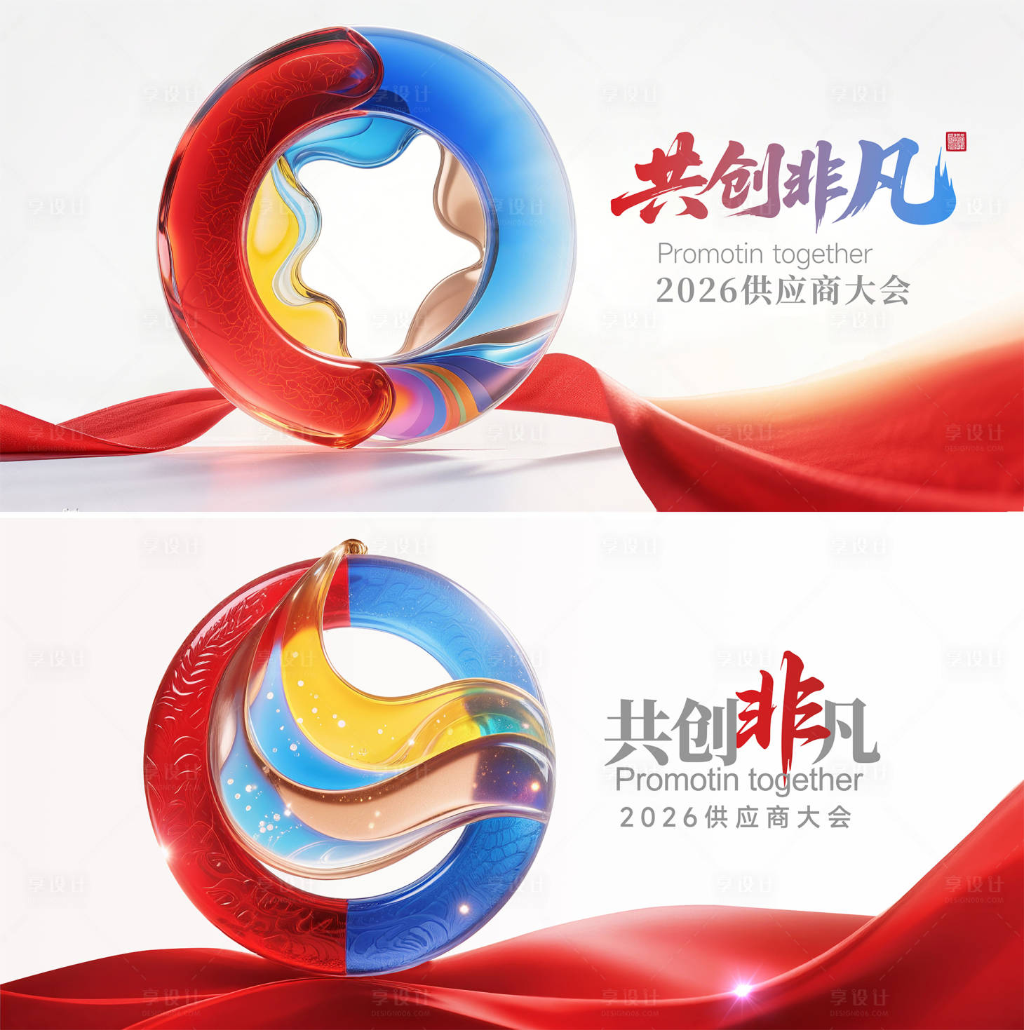 源文件下载【享设计】搜索编号：60000032164171300【玉环供应商大会主视觉】