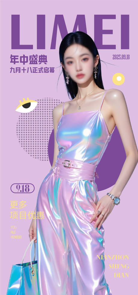 源文件下载【享设计】搜索编号：61450031754183600【医美人物海报】