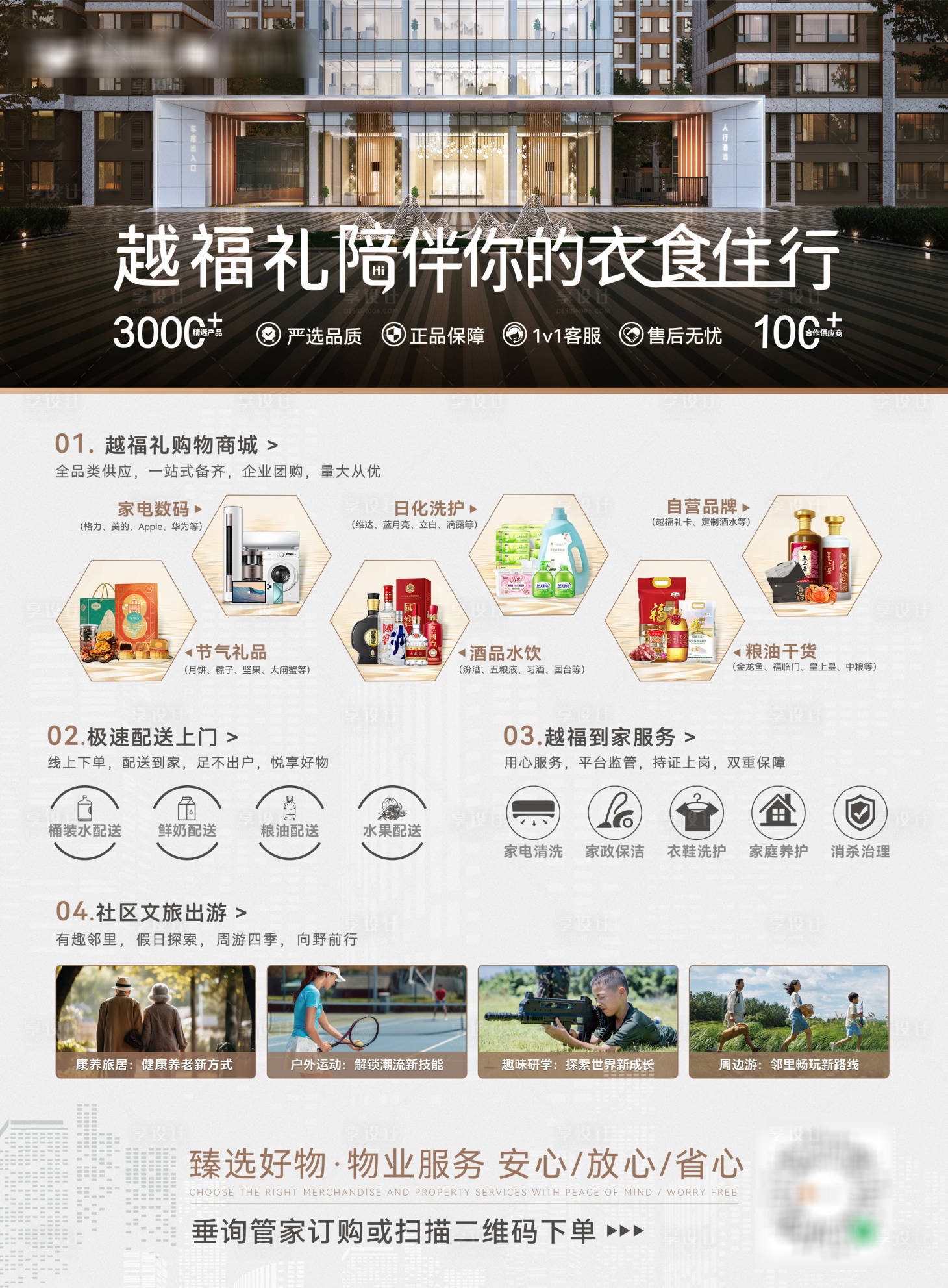 源文件下載【享設計】搜索編號：66900031760692166【地產社區服務電梯框架海報】