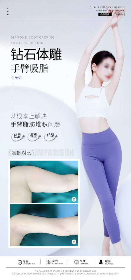 源文件下载【手臂吸脂案例对比海报】编号：66190031791404018
