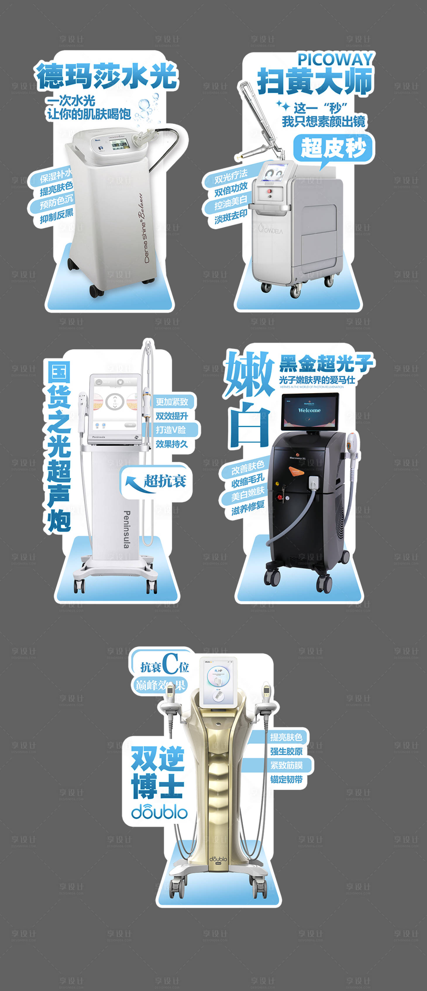 源文件下载【享设计】搜索编号：46880031742873376【医美仪器异形立牌】