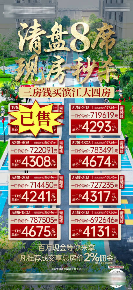 源文件下载【清盘8席现房一口价单图】编号：47980031964909077
