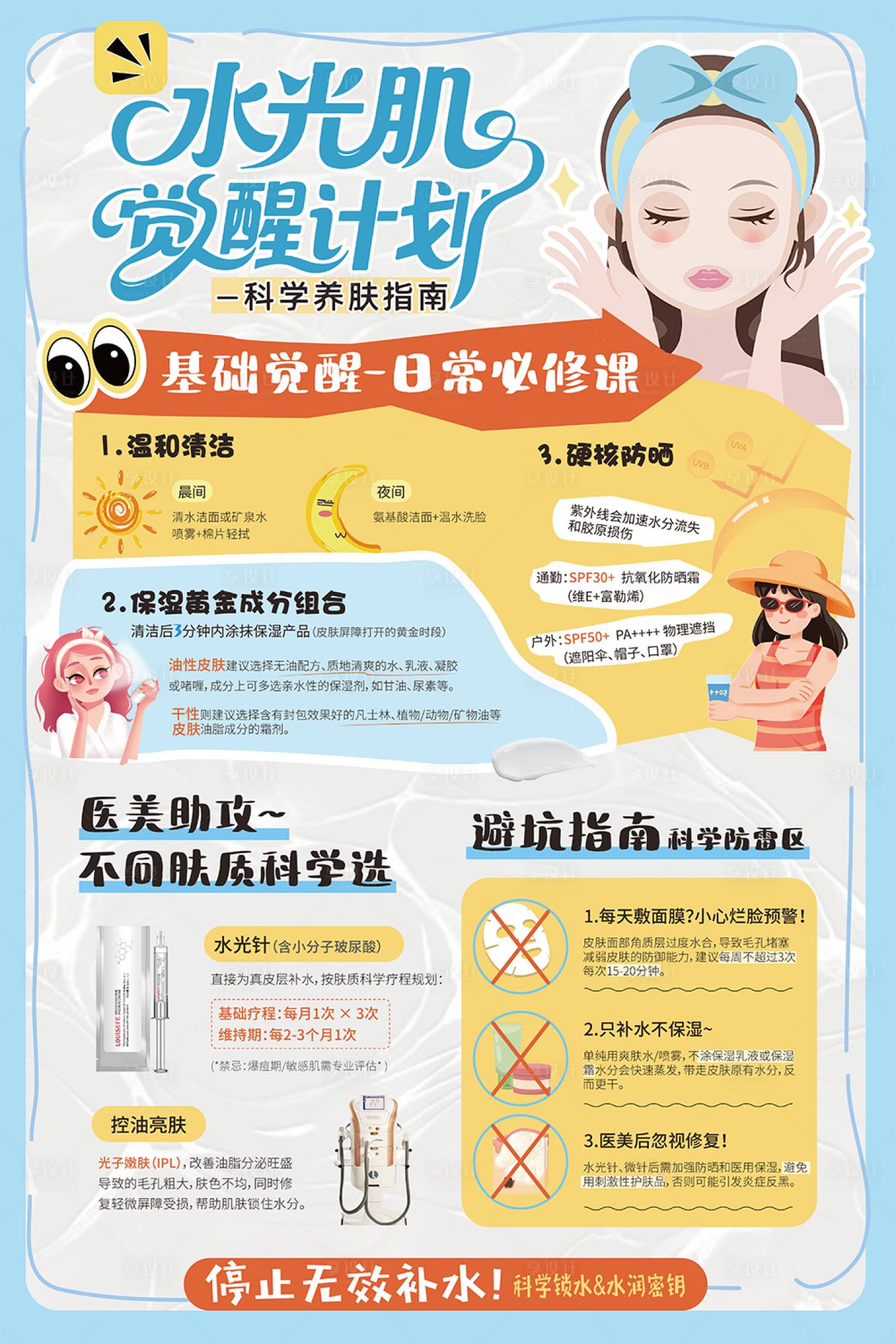 源文件下载【享设计】搜索编号：98210032245626176【医美健康科普比赛海报】