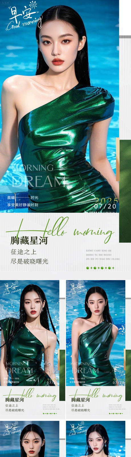 源文件下載【享設(shè)計(jì)】搜索編號(hào)：14310031917648242【醫(yī)美早安人物系列海報(bào)】