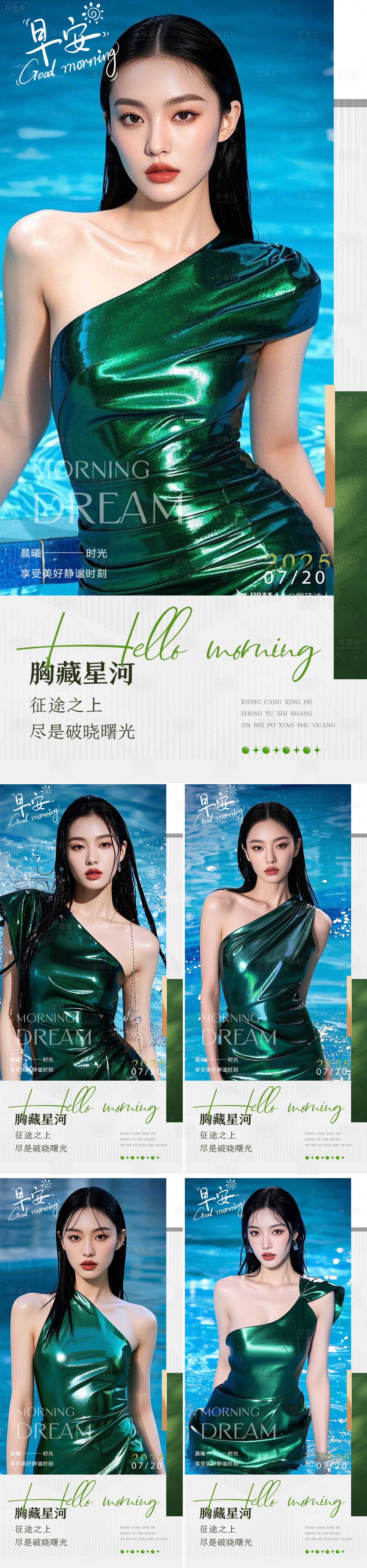 源文件下載【享設計】搜索編號：14310031917648242【醫美早安人物系列海報】