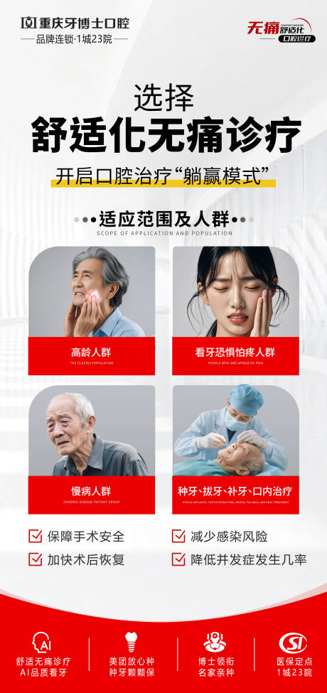 源文件下载【舒适化无痛看牙宣传海报】编号：43600031812842852