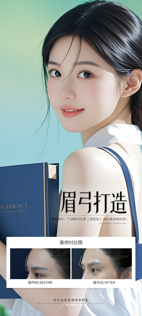 眉弓打造案例海报