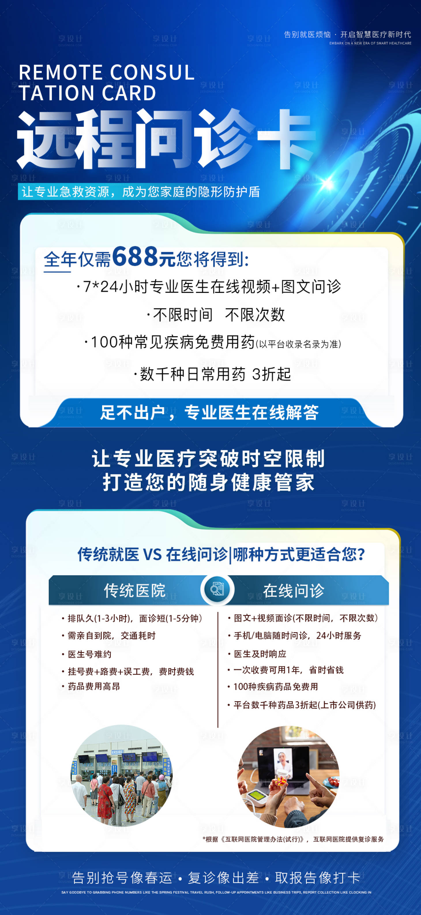源文件下载【享设计】搜索编号：91940031845145322【医美远程问诊卡宣传海报】