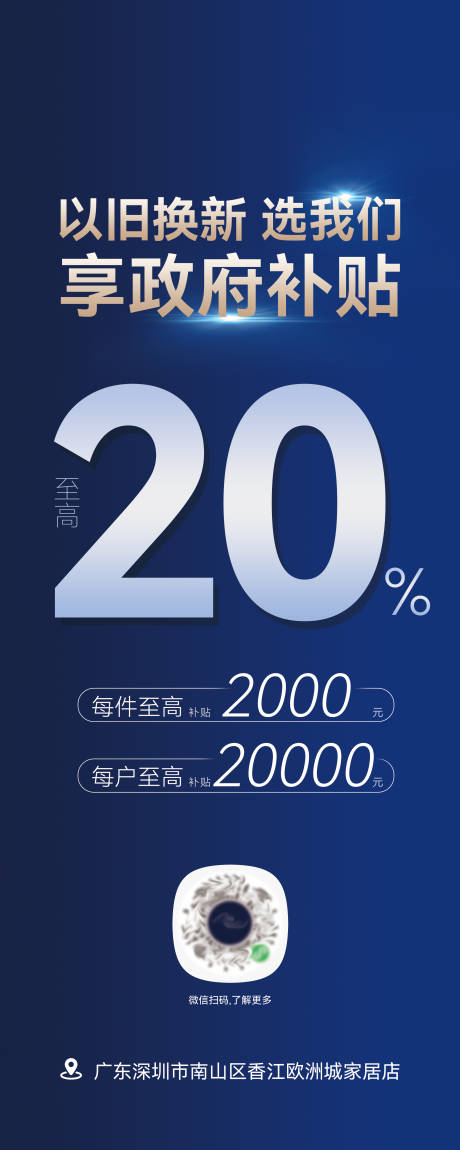 源文件下载【享设计】搜索编号：74790031890651408【国补活动蓝金海报】