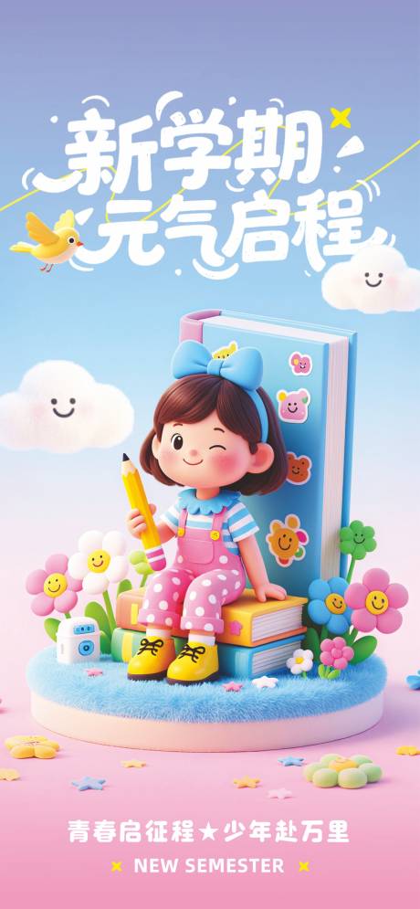 源文件下載【享設計】搜索編號：97230032025372999【開學宣傳海報】