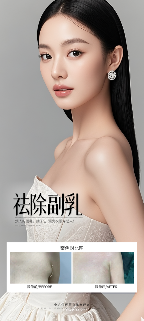 医美祛除副乳案例海报