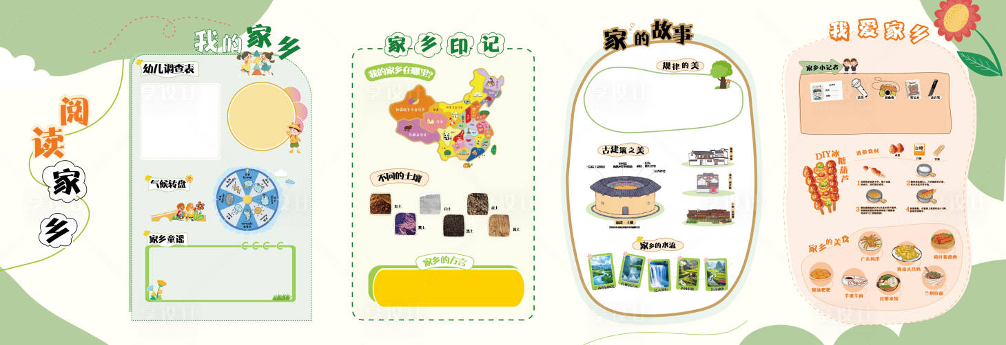 源文件下载【享设计】搜索编号：72740031884206596【幼儿园展板】