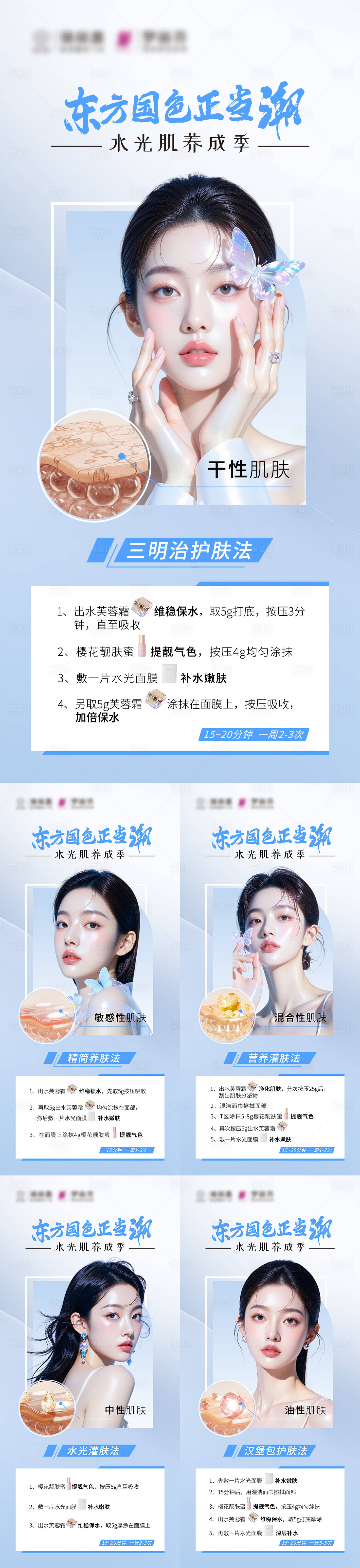 源文件下載【享設(shè)計(jì)】搜索編號：16910031864166545【三肌五品護(hù)膚科普海報(bào)】