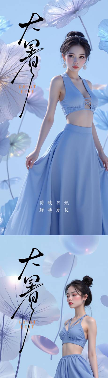源文件下载【大暑小暑处暑节气节日海报】编号：75560031965792704