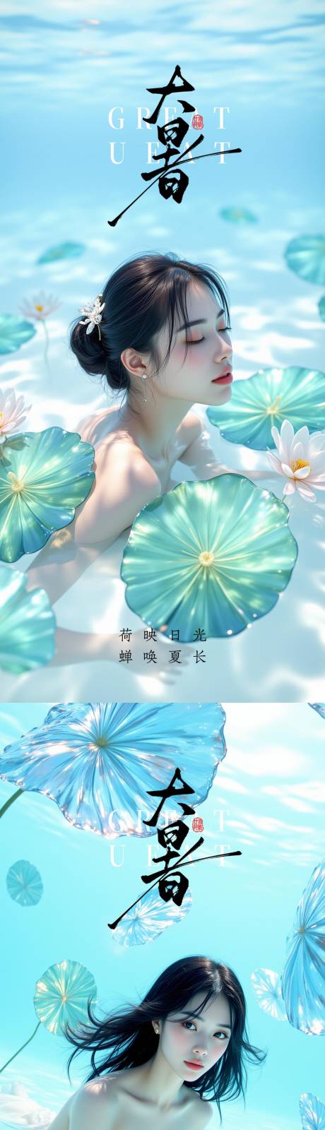 源文件下載【大暑節氣系列海報】編號：46880031987053279