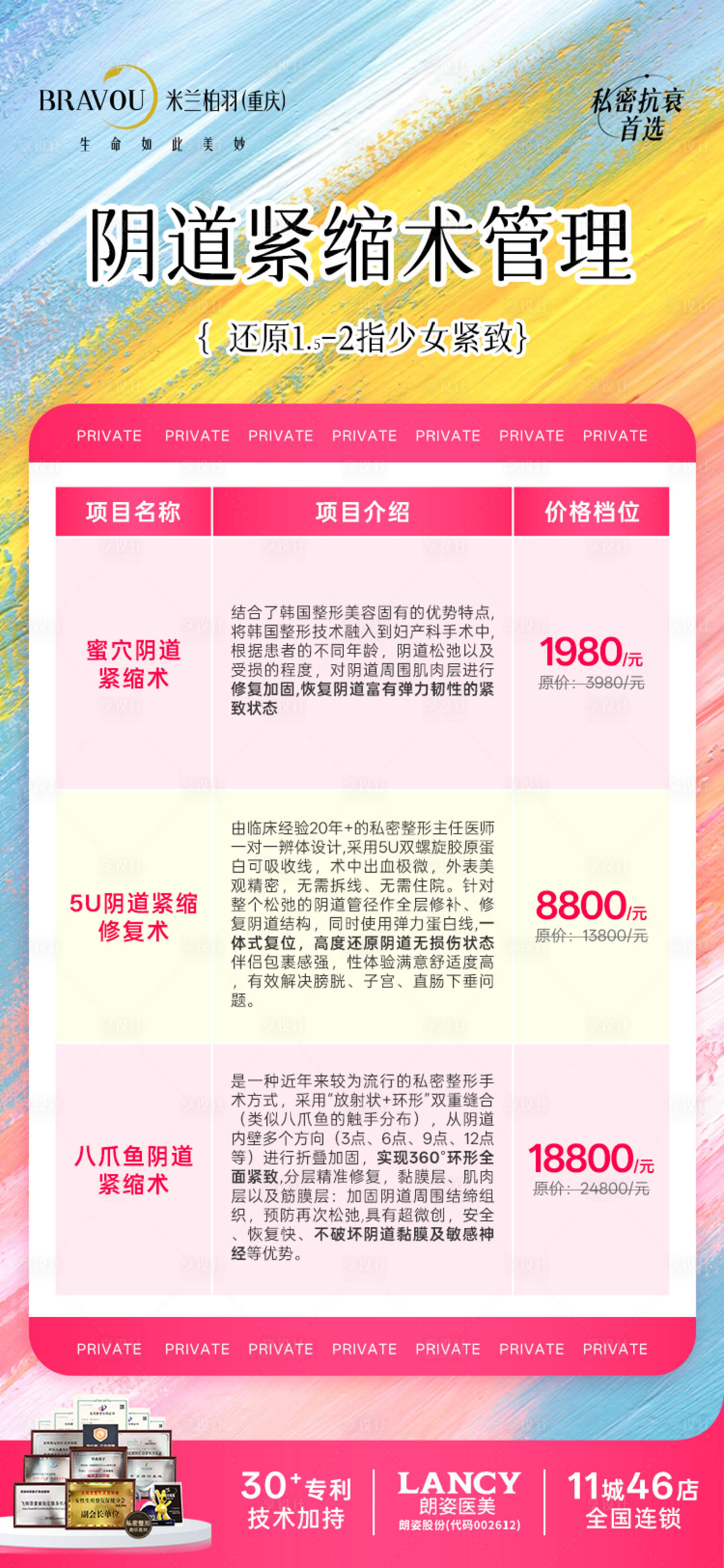 源文件下載【享設計】搜索編號：66340032265688094【醫美私密多巴胺價格海報】