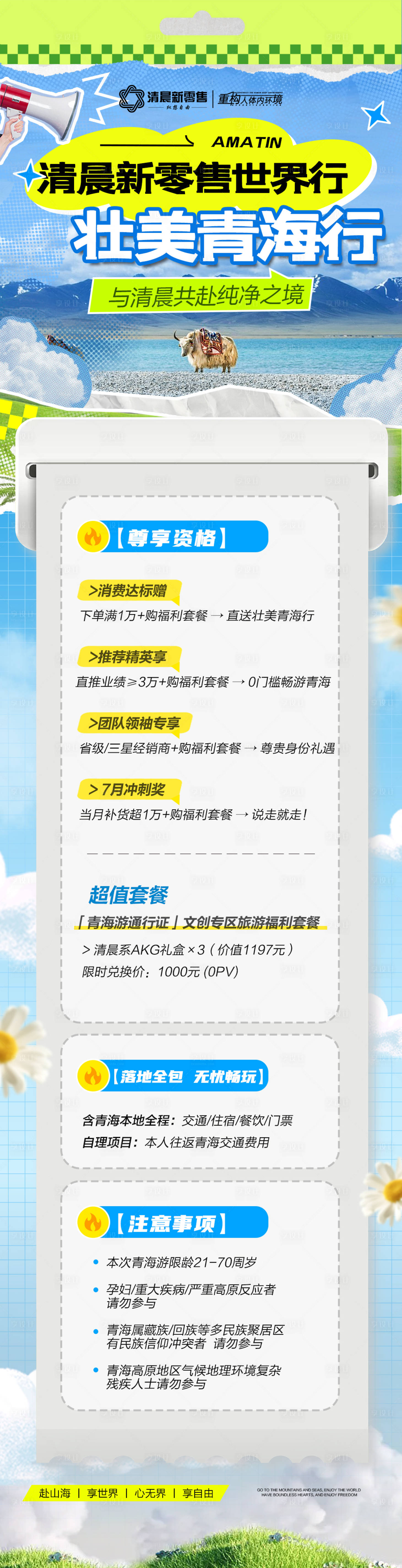 源文件下載【享設計】搜索編號：30630031803652360【藍色招商旅游營銷青海政策長圖】