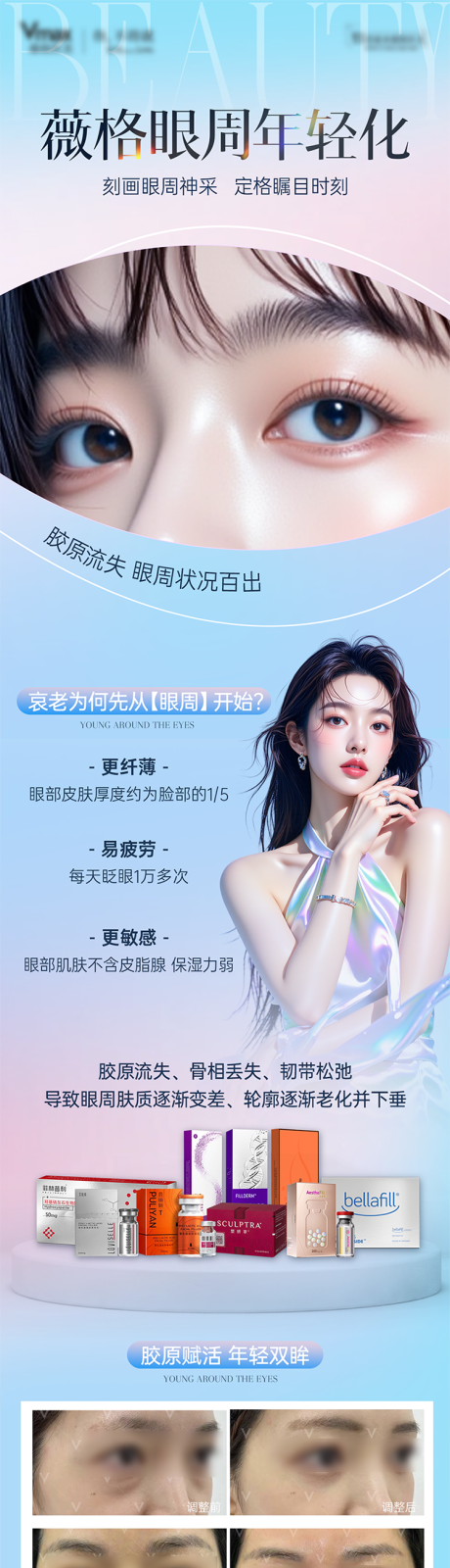 源文件下载【享设计】搜索编号：28860032170825097【医美眼周年轻化胶原抗衰科普眼袋海报】