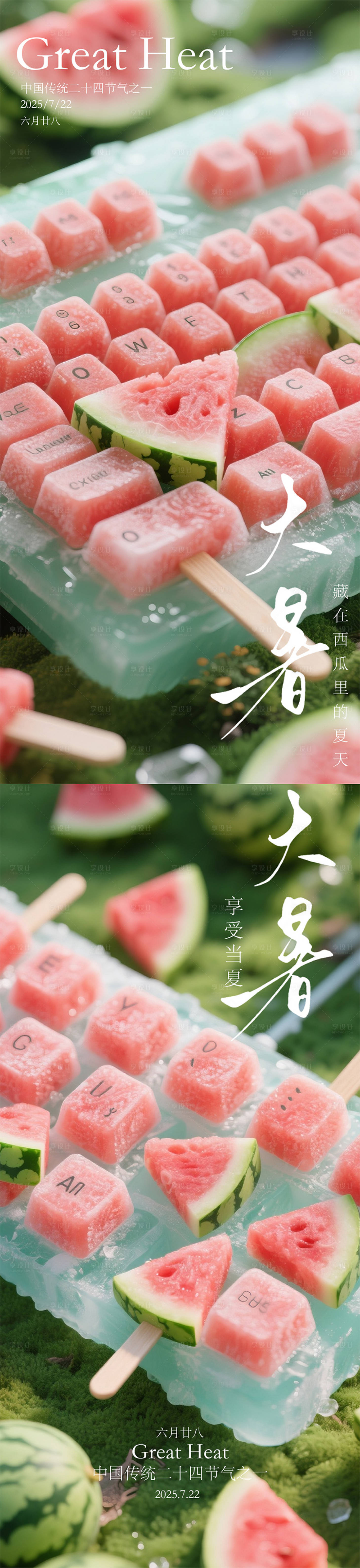 源文件下載【享設(shè)計】搜索編號：26600032027771015【大暑節(jié)氣系列海報】