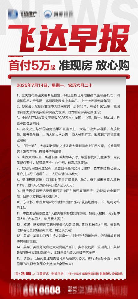 房地产每日早报海报