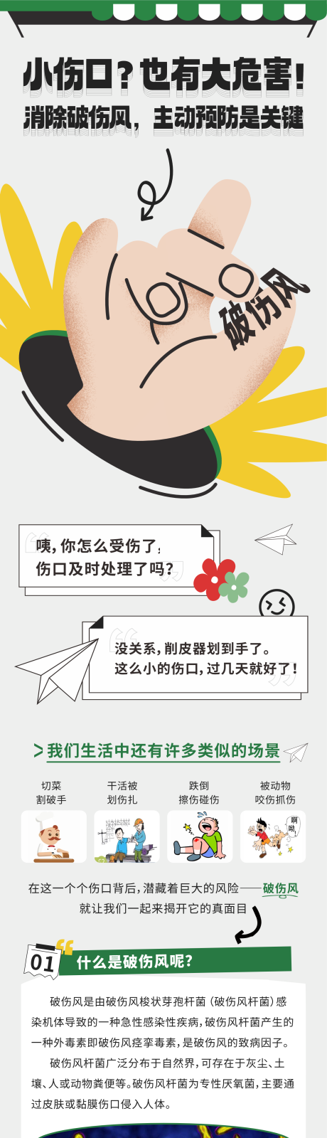 源文件下載【享設計】搜索編號：48340032167554625【破傷風知識長圖 】