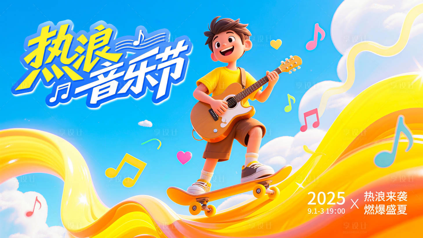 源文件下载【享设计】搜索编号：20060032266165628【夏日音乐节主kv】