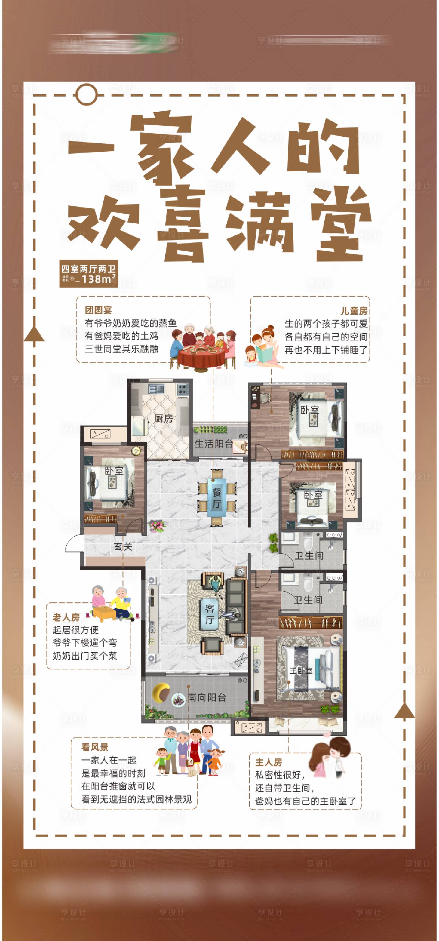 源文件下载【享设计】搜索编号：75720031739776539【户型海报】