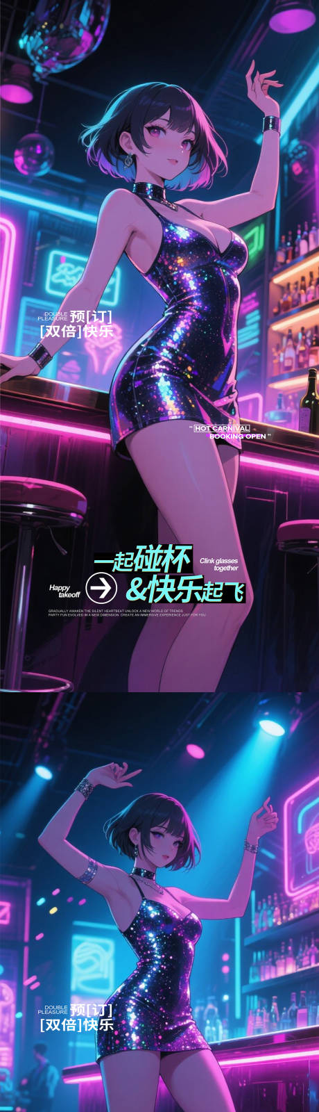 源文件下载【享设计】搜索编号：85490031961086957【酒吧预定海报】