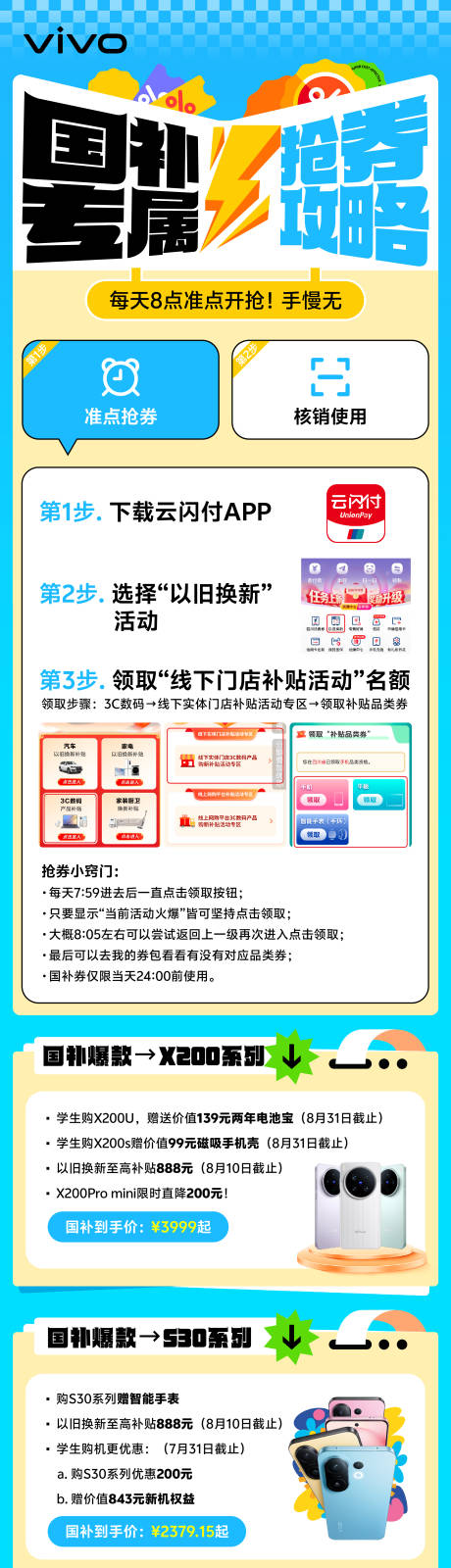 暑期国补购机抢券攻略长图
